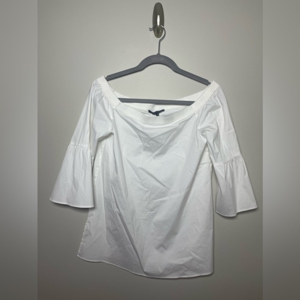 Elegant‎ Lafayette 148 White Blouse - Size Medium